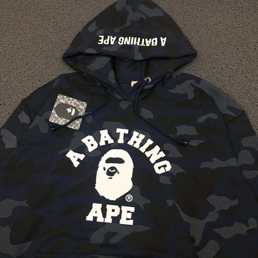 Bape Áo Khoác Hoodie Họa Tiết Rằn Ri 2 Màu