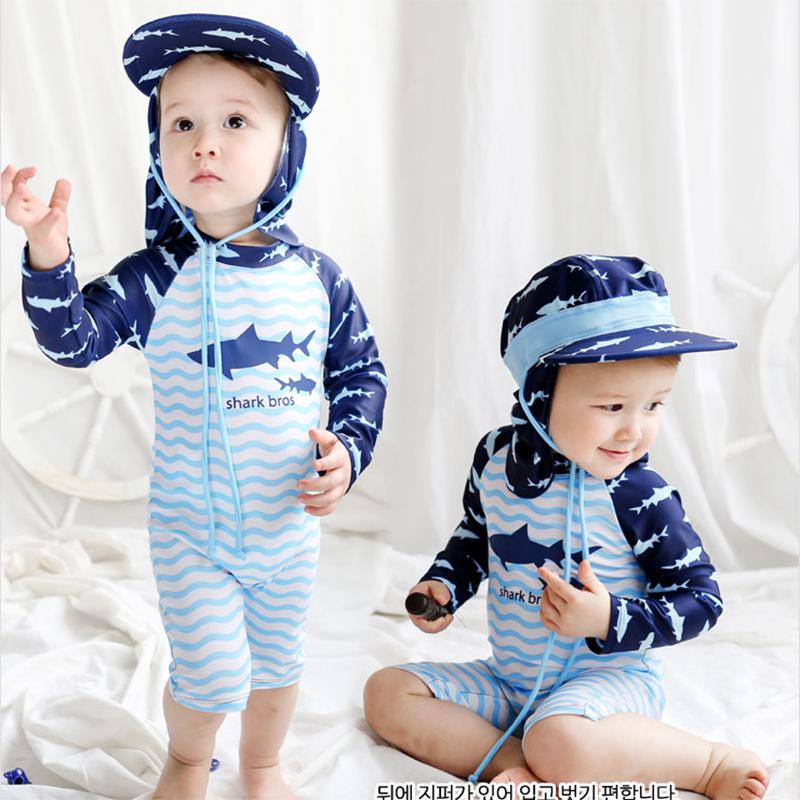 Đồ Bơi Liền Thân Ngắn Tay Cho Bé Trai