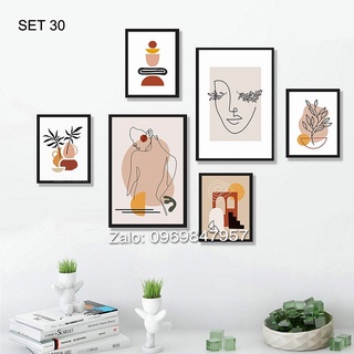 BỘ TRANH TREO TƯỜNG 6 TẤM SCADINAVIAN ĐÃ CÓ KHUNG (SET30)