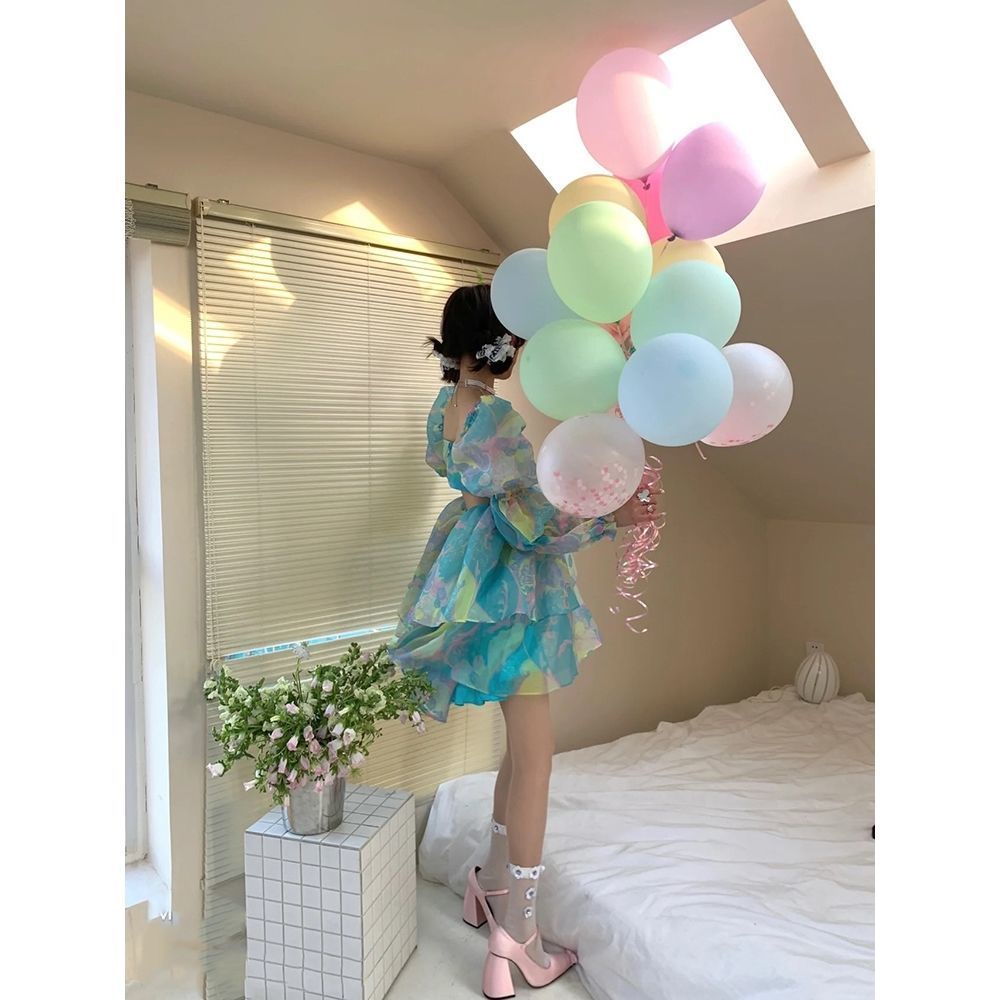 Váy babydoll Đầm Công Chúa váy tiểu thư váy xinh Pettiskirt Phong Cách Phương Tây Ngọt Ngào Thời Trang Mùa Hè Mới Cho Nữ