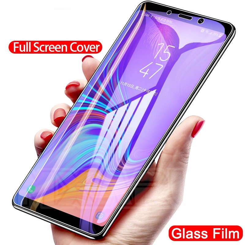 Samsung Galaxy S8 S9 Plus Note 9 8 6D Full Curved Anti Blue-Ray Tempered Glass Screen Protector