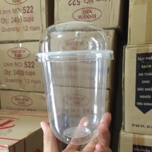 50 ly PP ĐÁY BẦU trà sữa (500ml / 700ml) - BAO BÌ VUI