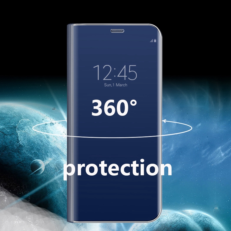 Bao da điện thoại nắp lật gương cho điện thoại OPPO F9 F7 F5 A73 A83 A71 Find X R17 Pro | BigBuy360 - bigbuy360.vn