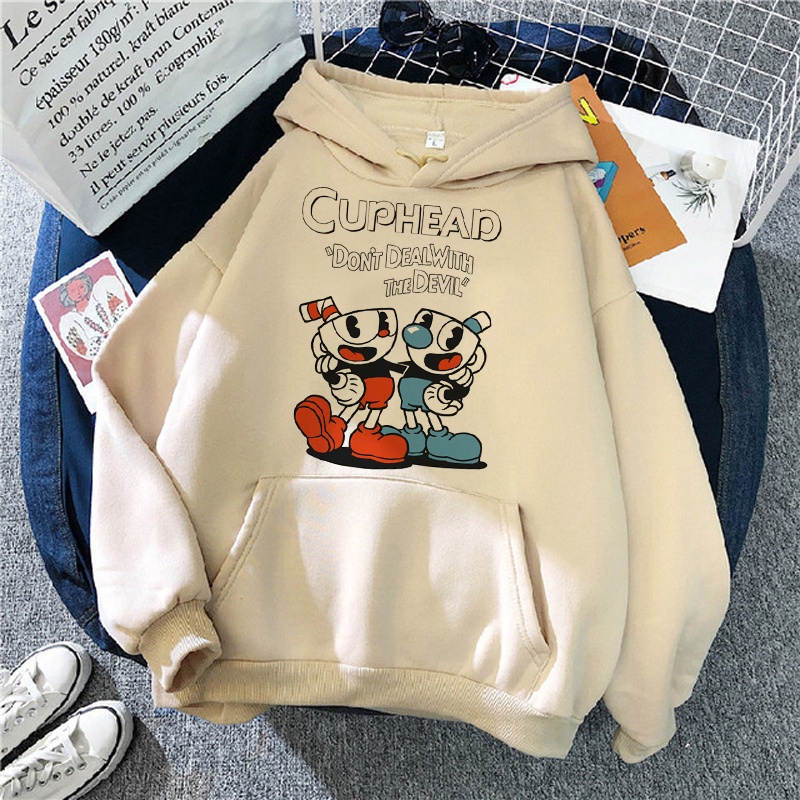 Áo Hoodie In Họa Tiết Hoạt Hình cuphead Thời Trang Hàn Quốc 2022 Cho Nam