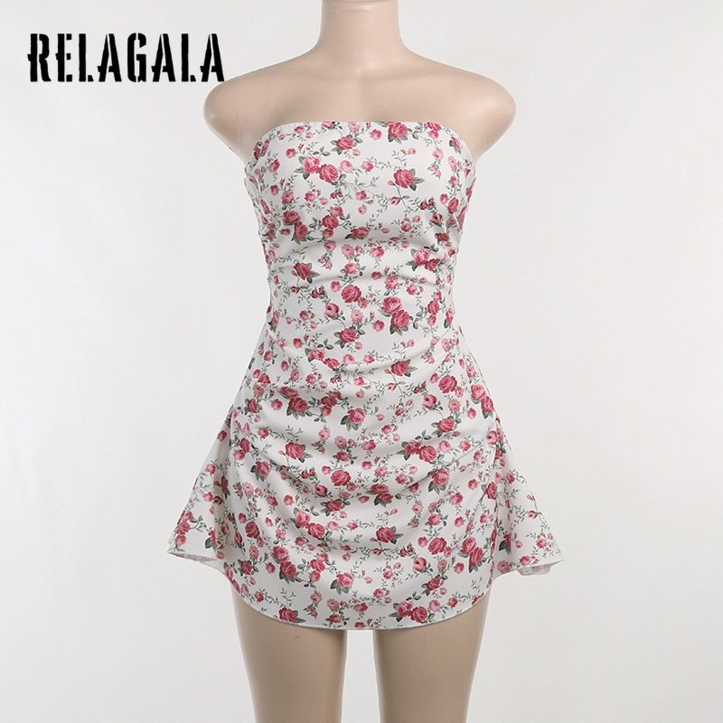 Đầm Hoa Mini Dáng Ôm Thời Trang   Trẻ Trung Cho Nữ