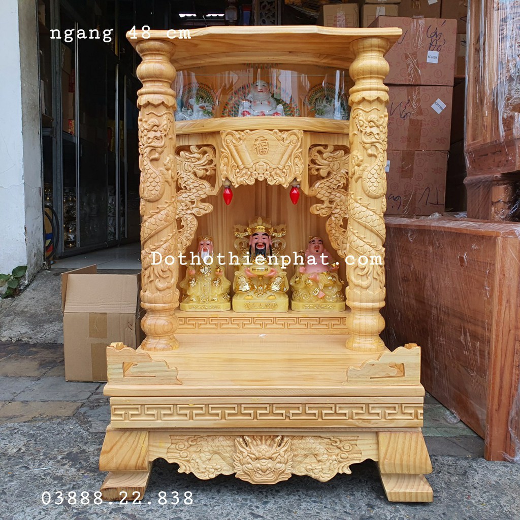 Bàn thần tài gỗ thông ngang 60 x 98  rẻ nhất thị trường LH 0388822838