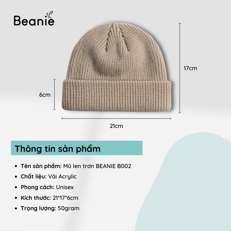 Mũ Len Ngắn Trơn Hàn Quốc Nhiều Màu BEANIE Thời Trang đẹp , Nón Len Unisex Nam Nữ Giá Rẻ Hot Trend 2021 Màu Đen, Be B002