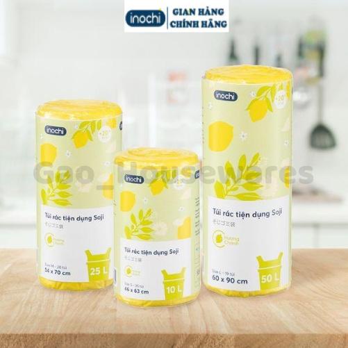 Túi đựng rác inochi có quai, túi tự hủy, túi rác hương chanh và hương lavender, đạt tiêu chuẩn xuất khẩu Châu Âu