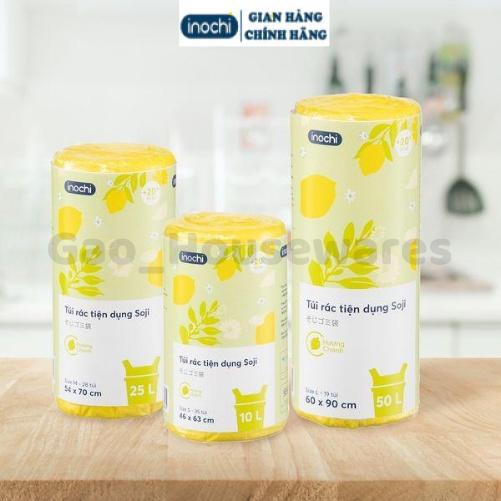 [FreeShip] Túi đựng rác tự hủy hương chanh / hương lavender có quai cao cấp inochi, đạt tiêu chuẩn xuất khẩu Châu Âu