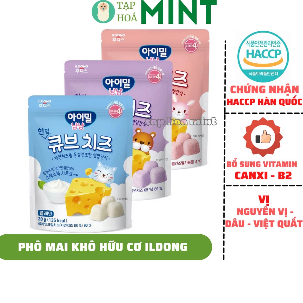 Phô mai khô bổ sung canxi b2 ildong hàn quốc, phô mai cho bé ăn dặm - Tạp hóa Mint