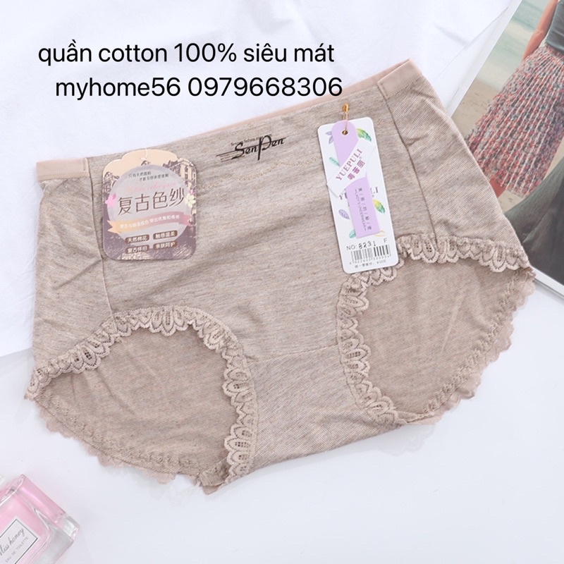 Quần lót cotton 100% vải siêu mát 8231( lẻ 1c)