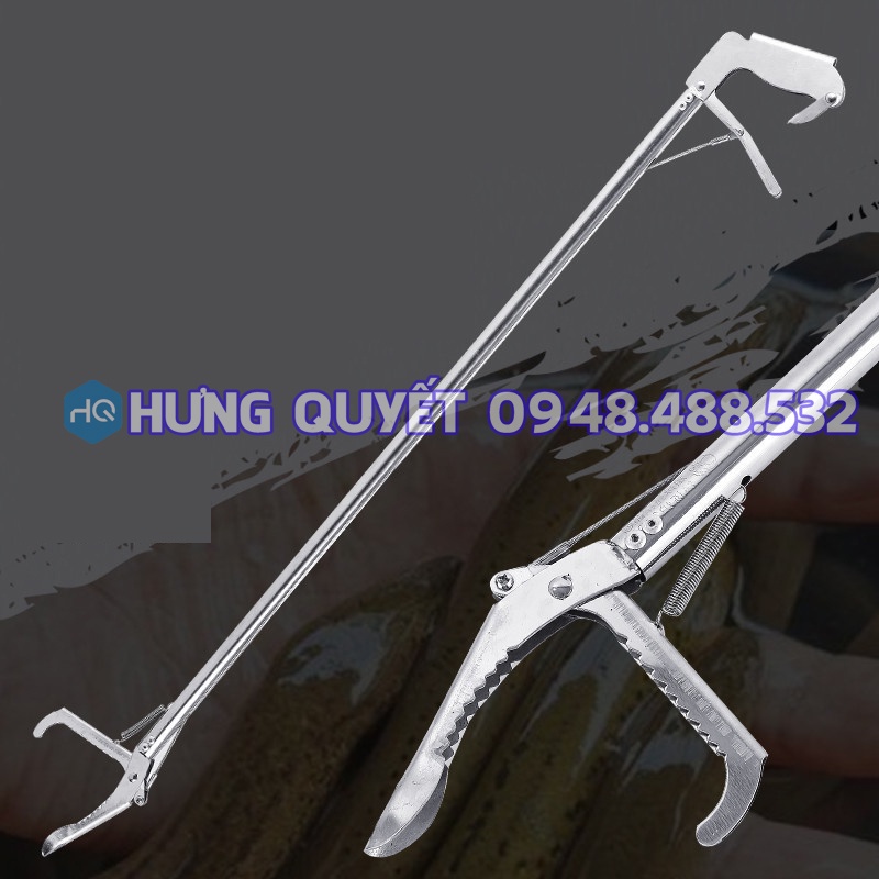 Gậy bắt rắn lươn kẹp chạch kẹp cá kẹp rác chất lượng cao an toàn, cây bắt rắn có khóa chốt cài an toàn gập đôi 2m