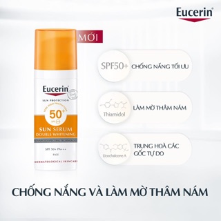[NEW] Kem chống nắng giúp giảm thâm nám và dưỡng trắng da Eucerin Sun Serum Double Whitening SPF50+