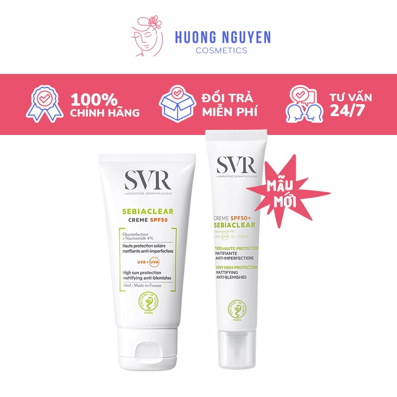 Kem Chống Nắng Và Giảm Mụn SVR Sebiaclear Creme SPF 50 40ml