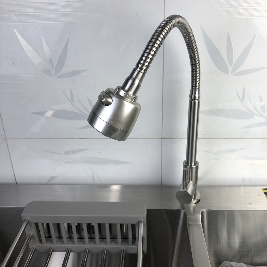 Bộ bồn rửa chén inox đúc 2 hộc kèm bộ xả có chân kích thước 82x45x80