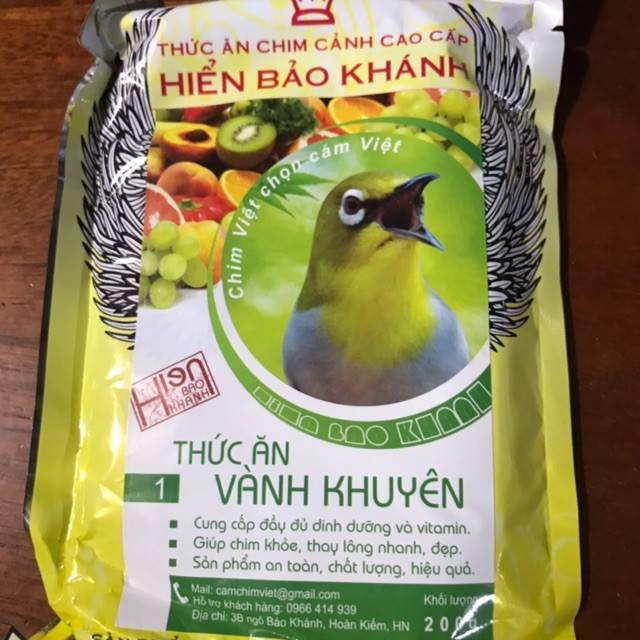 Cám chim vành khuyên Hiển Bảo Khánh số 1 cao cấp chất lượng hiệu quả 200gram Phụ Kiện KaLoTeBon