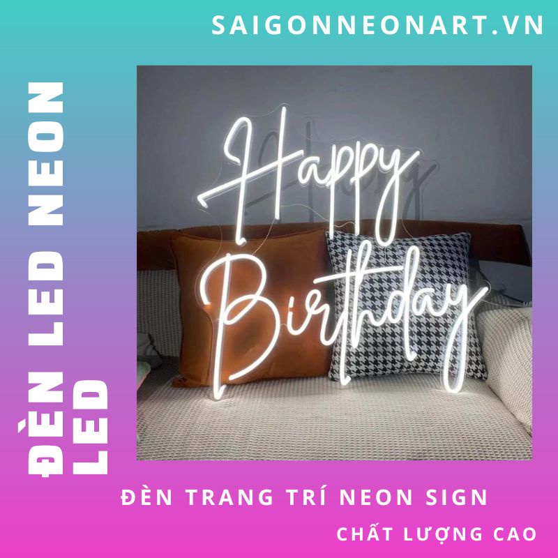HAPPY BIRTHDAY neon | HPBD neon sign | Bảng đèn Chúc mừng sinh nhật LED neon sign