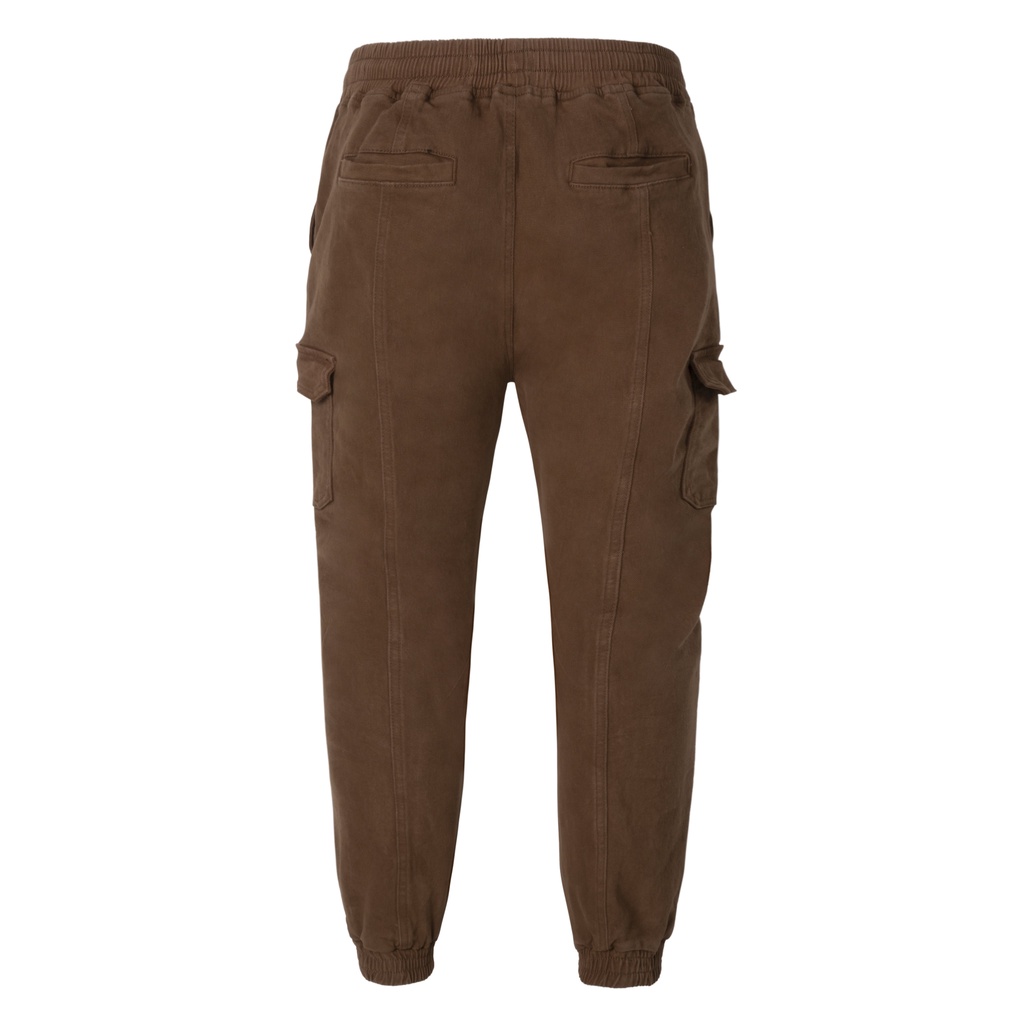 Quần jogger nam cargo streetwear cao cấp FNOS JGK3 màu nâu túi hộp chất kaki co giãn