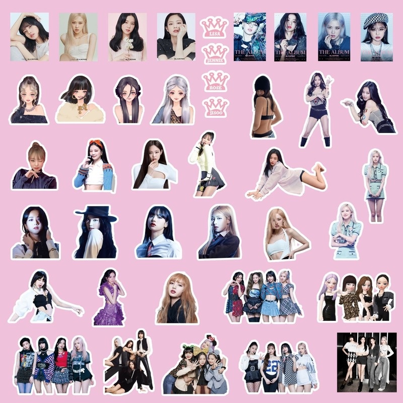 Set 80 miếng dán hình Blackpink trang trí điện thoại/ máy tính xách tay