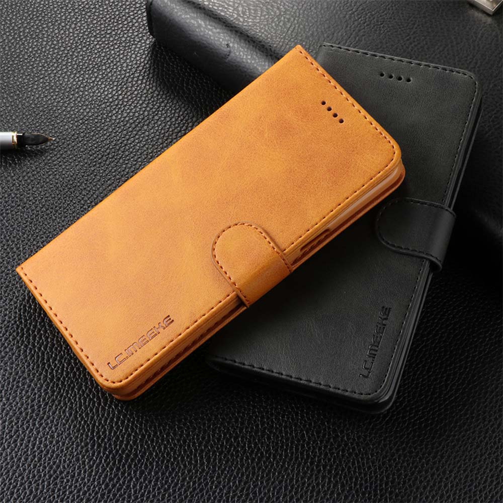 Bao da PU nắp gập từ tính dạng ví sang trọng kèm giá đỡ thích hợp cho iPhone 6s 6 7 8+ X XS XSMax XR 11Pro 12 12Pro Max