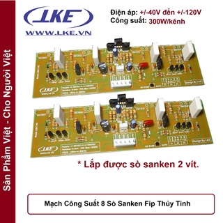 1 Cặp mạch công suất 8 sò San-ken nhôm cánh Fip thủy tinh LKE