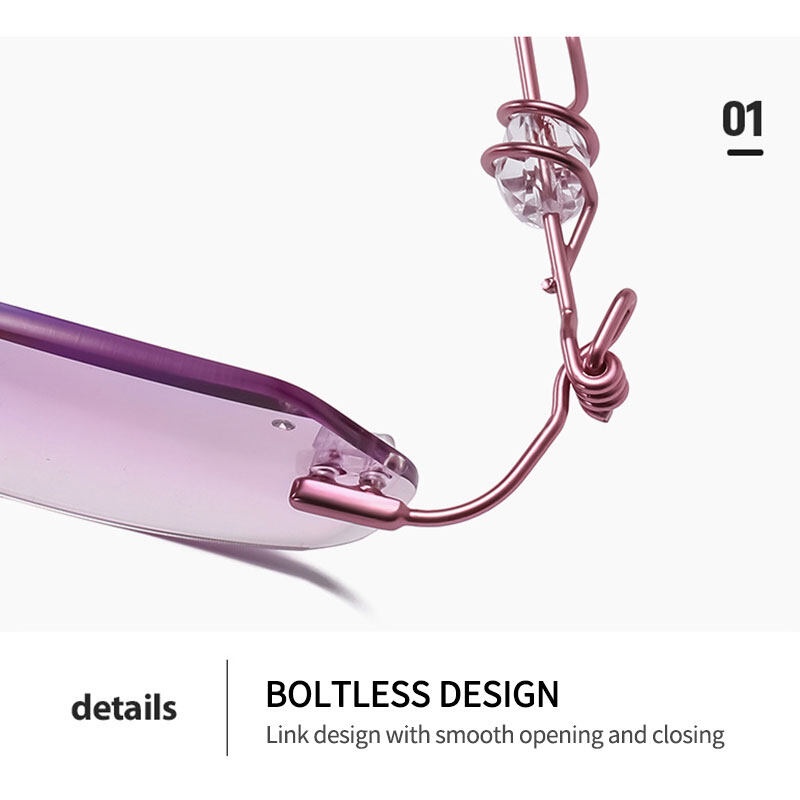 Kính Đọc Sách Không Gọng Chống Ánh Sáng Xanh Hai Công Dụng Cho Nữ