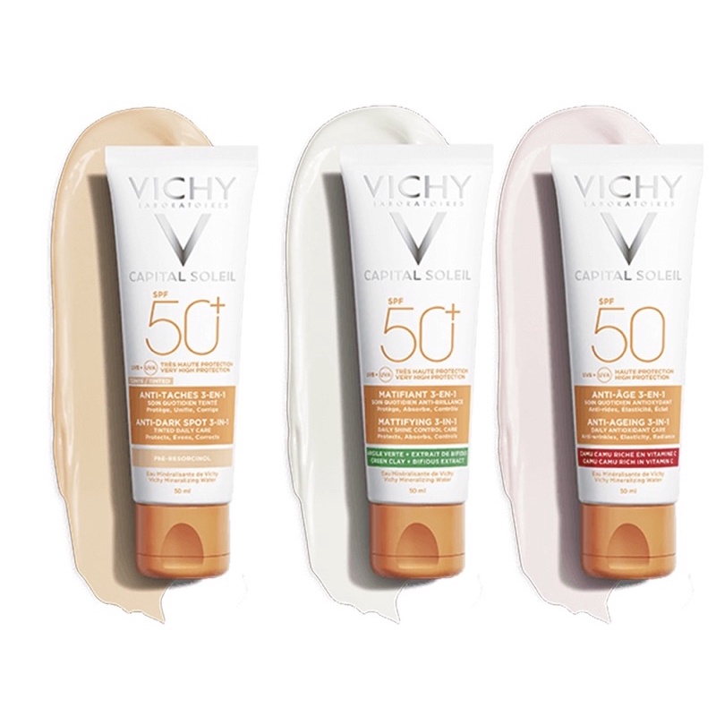 Kem chống nắng Vichy Capital Soleil 3in1, kem chống nắng dành cho da dầu lão hóa thâm sạm da