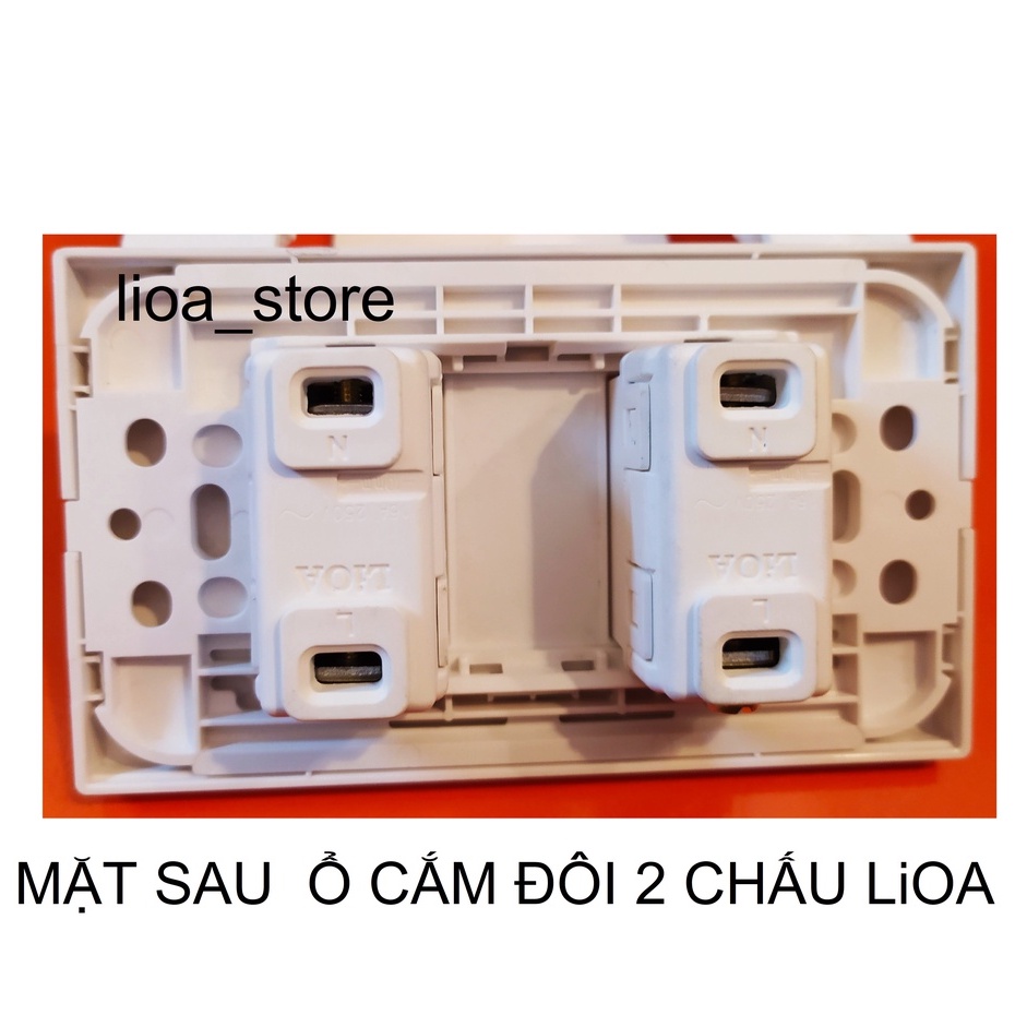 Ổ CẮM ĐÔI 2 CHẤU LiOA VỚI MẶT MODULE CONCEPT.