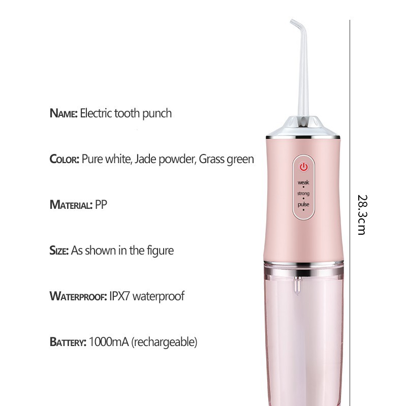 Máy Tăm Nước Cầm Tay Vệ Sinh Răng Miệng Oral Irrigator - Tăm nước Sạc Pin, Chống Nước, Máy Tăm Nước 4 Đầu Chuyên Dụng