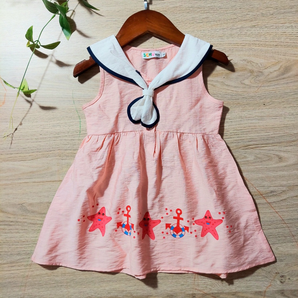 Váy bé gái màu hồng thủy thủ hàng bán shop xịn T220