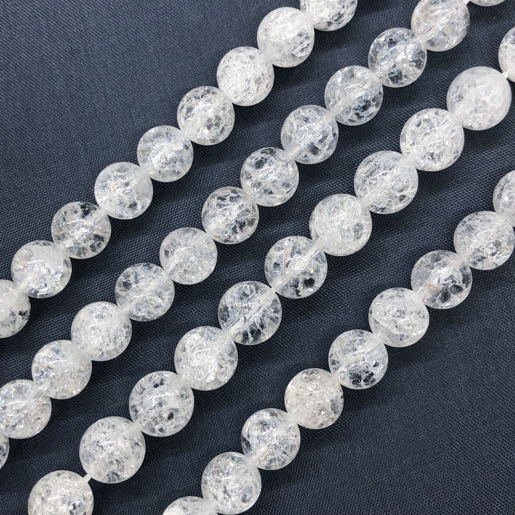 Chuỗi hạt thạch anh tự nhiên 4-12mm dùng làm trang sức DIY