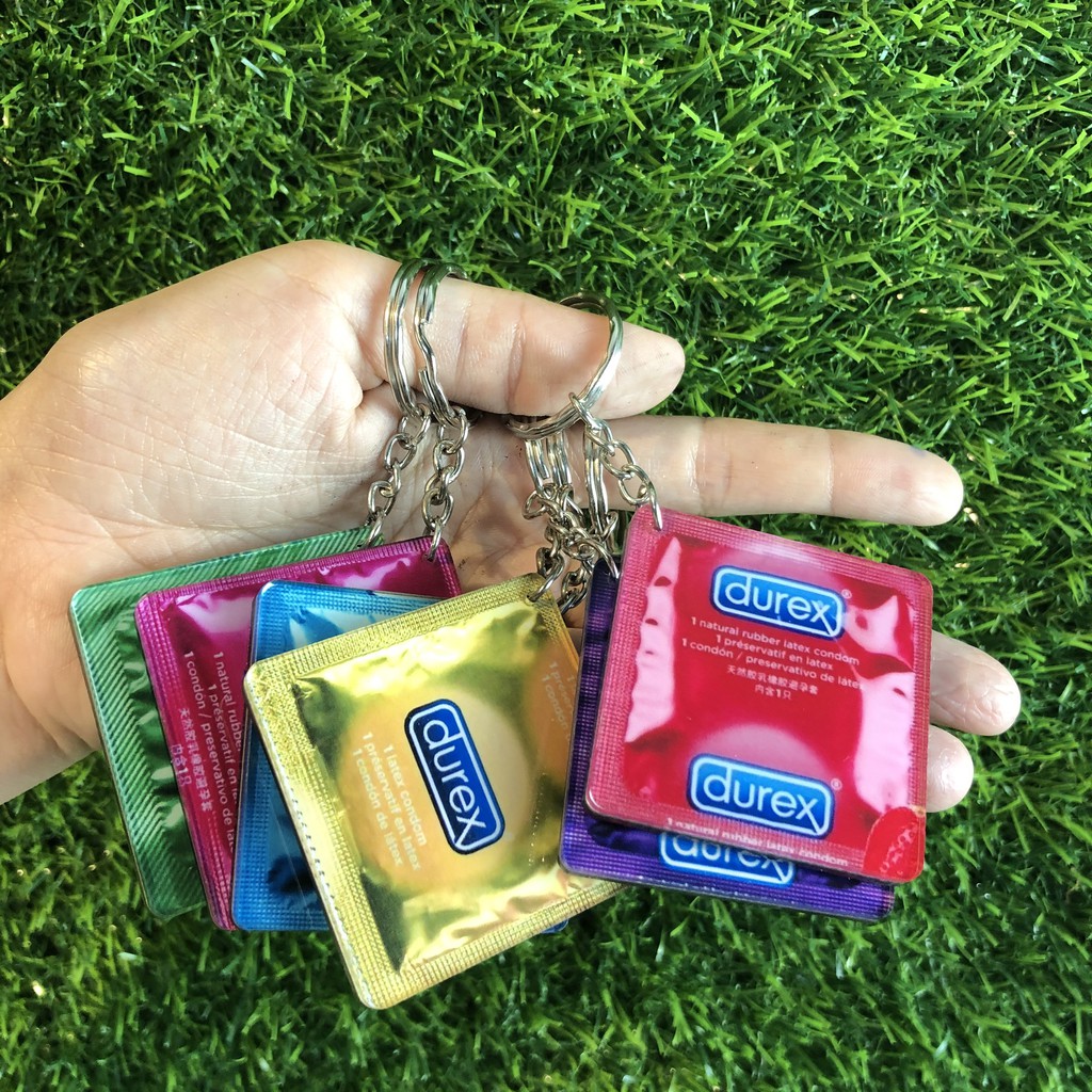 Móc khóa durex in theo yêu cầu