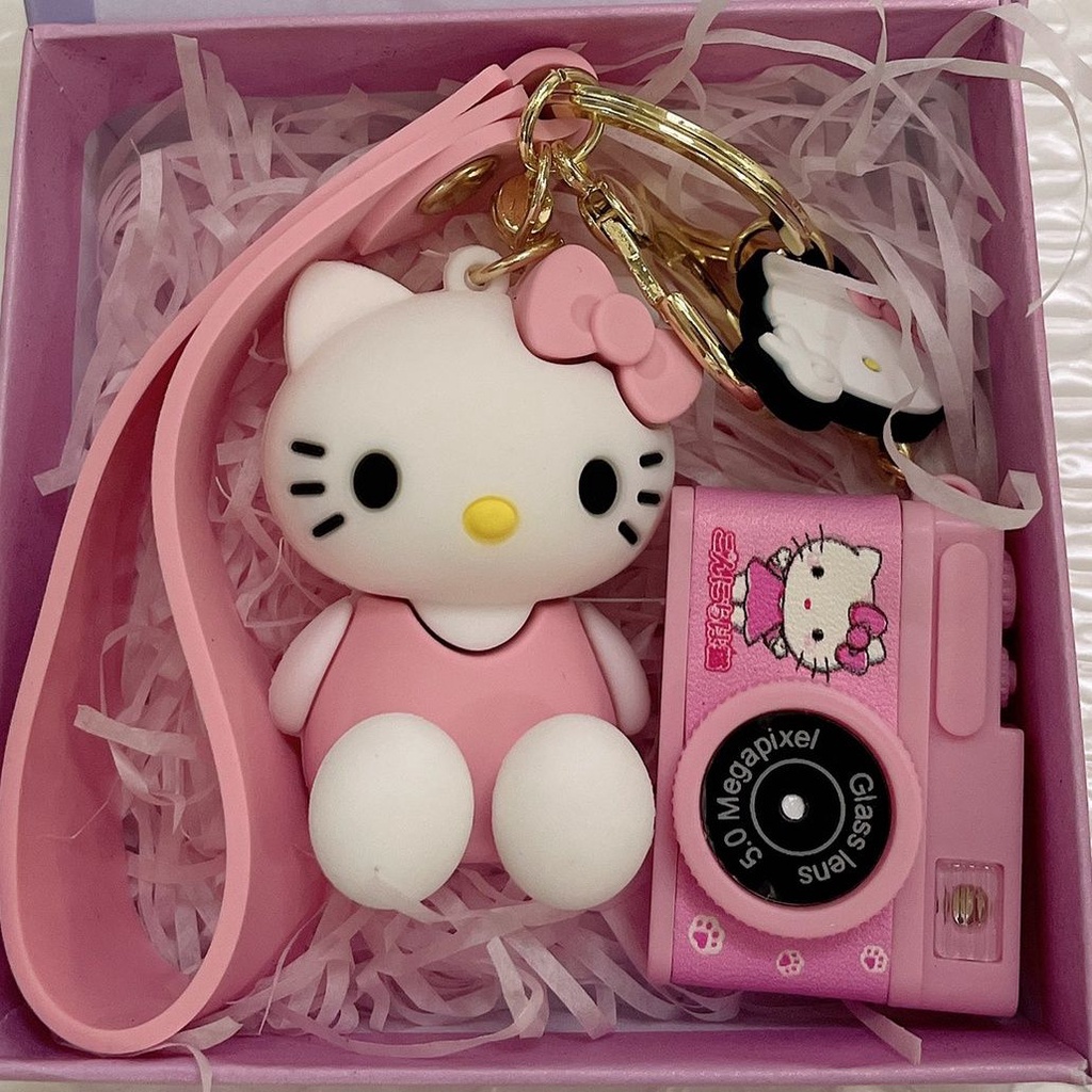 Móc Khóa Hình Máy Ảnh Hello Kitty Đáng Yêu