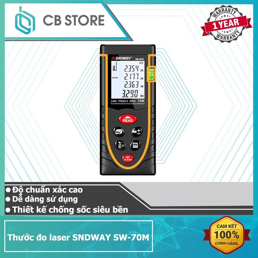 Thước đo khoảng cách bằng tia laser SNDWAY - Phạm vi