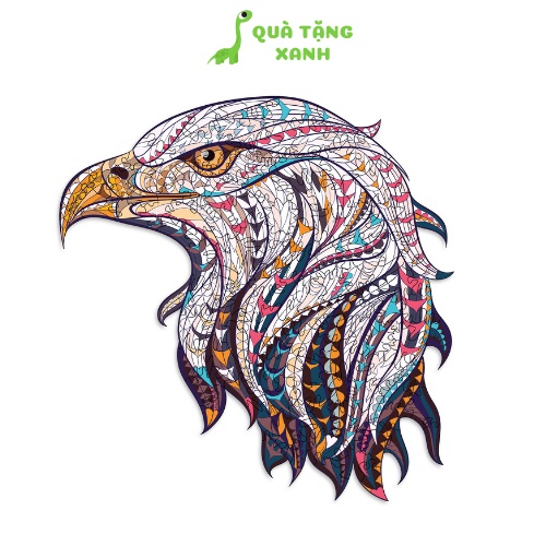 Bảng thả tim hình chữ nhật và Xếp hình bằng gỗ hình đại bàng