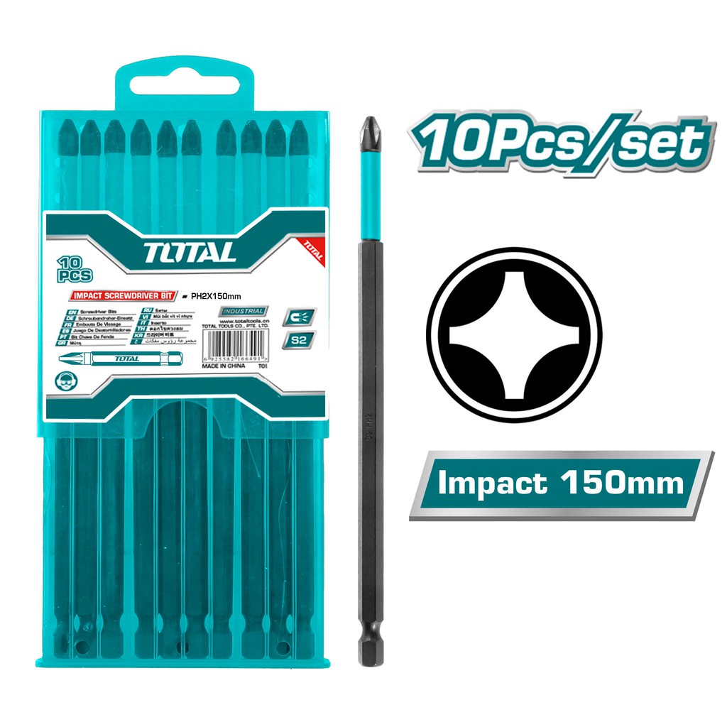 Mũi bắt vít  (có nam châm hít) PH2x150mm Total TACIM16PH263