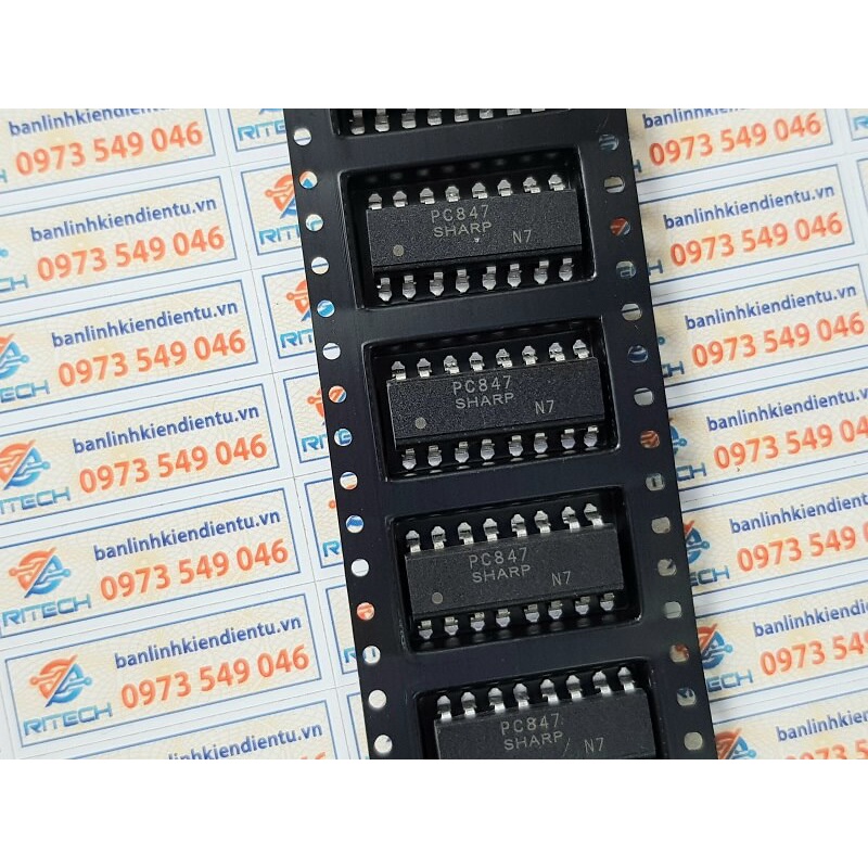 [Combo 5 chiếc] PC847, PC817-4 Opto SOP-16