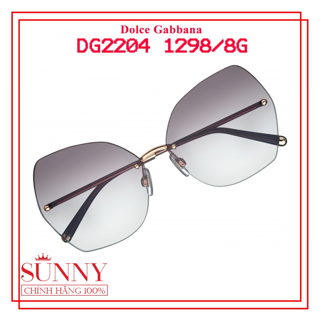 Kính mát chính hãng Dolce Gabbana DG2204 màu sắc thời trang, thiết kế dễ đeo bảo vệ mắt