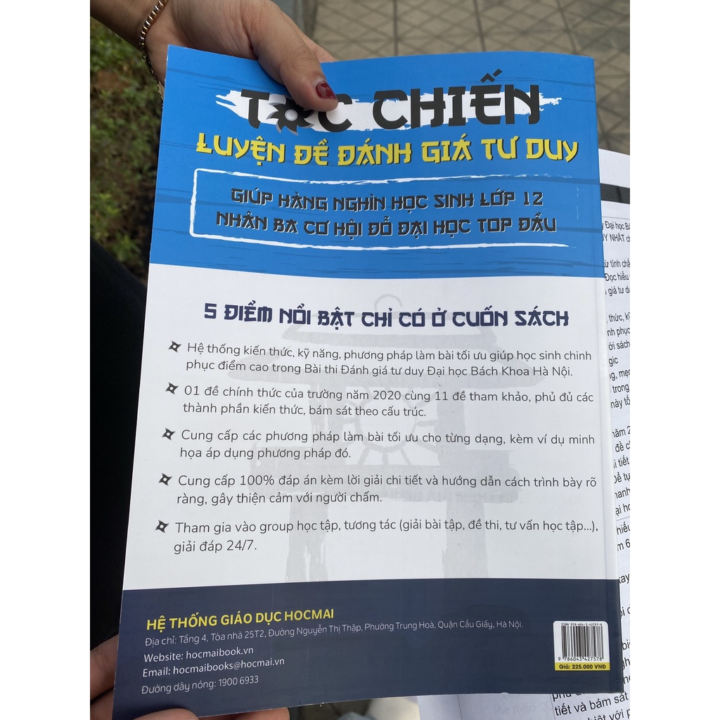 Sách-Tốc chiến luyện đề đánh giá tư duy-Theo cấu trúc đề thi của Đại học Bách Khoa Hà Nội năm 2022