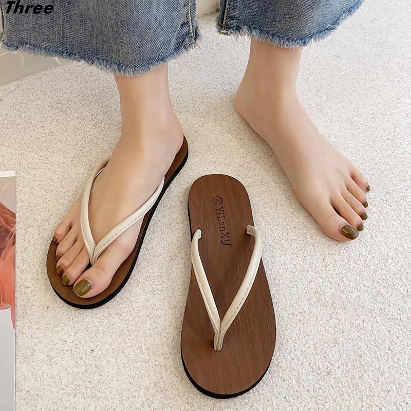 Women's shoes, slippers, flip flops, women's outer wear, non-slip flat cool casual beach shoes, Korean version