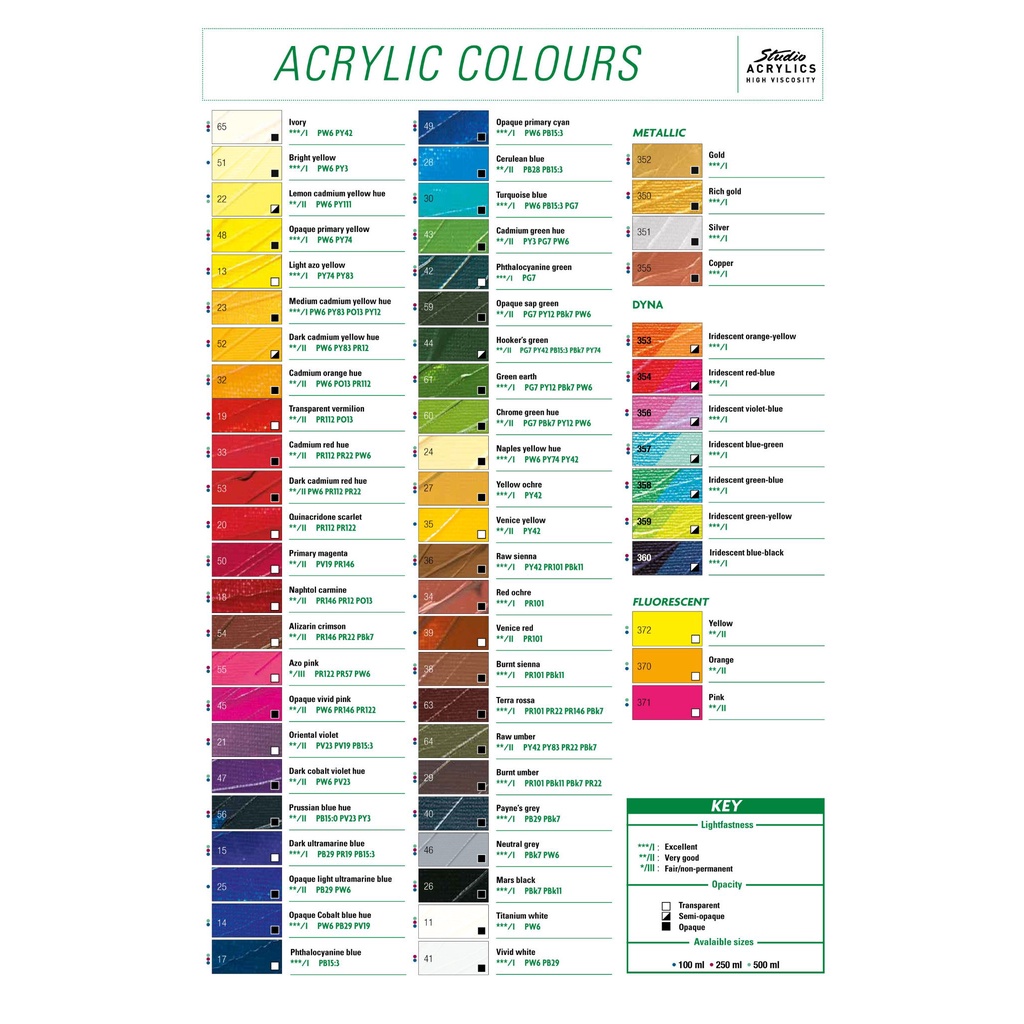 - Màu acrylic Pebeo Studio, màu lẻ