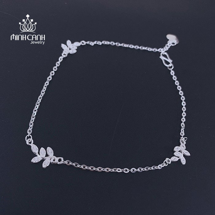 Lắc Chân Bạc Chiếc Lá Nhỏ - Minh Canh Jewelry