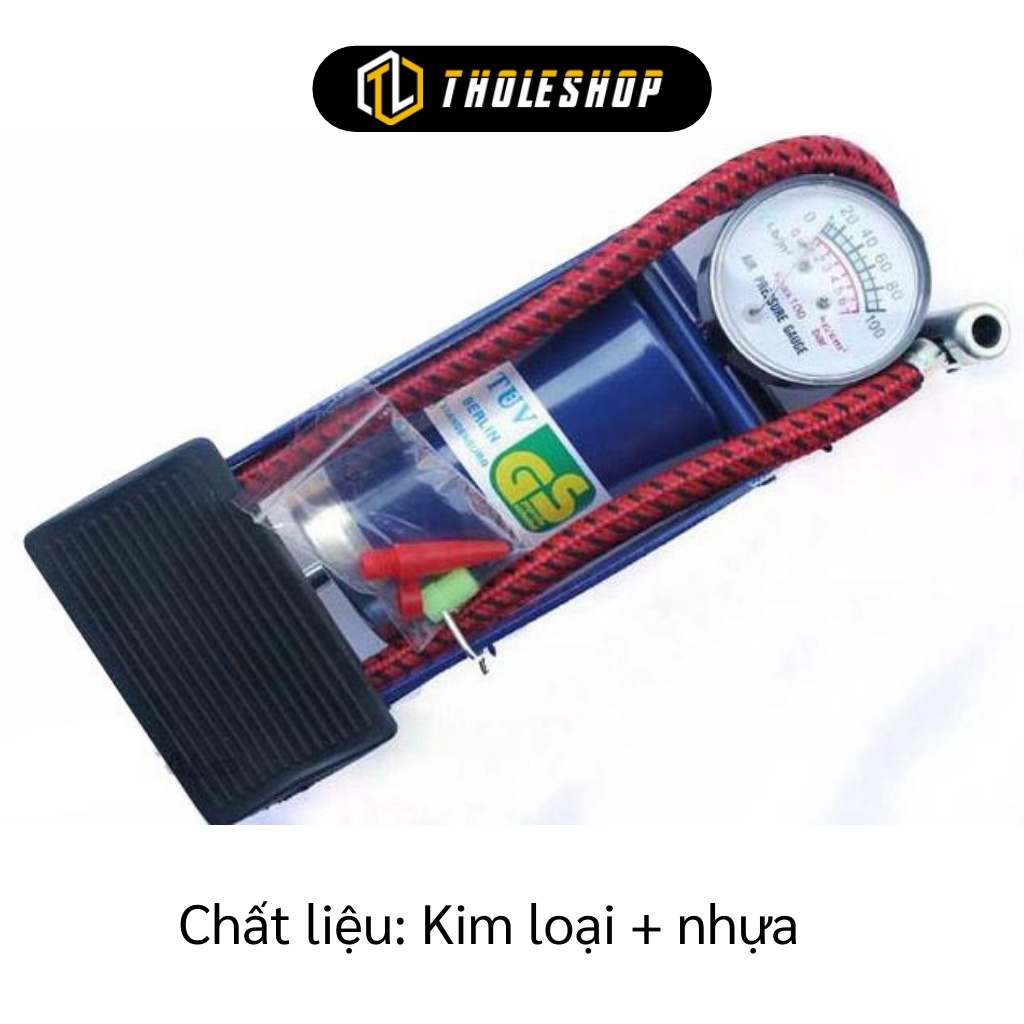 Bơm hơi piton - Dụng Cụ Bơm Hơi Đạp Chân Foot Pump, giúp bạn bơm xe máy, xe đạp, bóng 3089