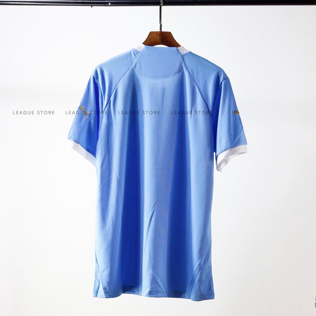 Bộ quần áo đá bóng Uruguay Leaguestore - áo đá bóng bộ quần áo thể thao nam uruguay sân nhà màu xanh nhạt 22/23
