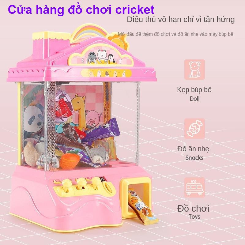 Máy chơi đồ vuốt trẻ em mini gia dụng nhỏ làm kẹo hoạt động bằng đồng xu quà tặng sinh nhật bé gái