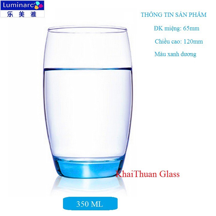 Bộ Cốc Thủy Tinh Chịu Nhiệt Cao Cấp Luminarc Salto Ice Bue J1585 Dung Tích 350ml