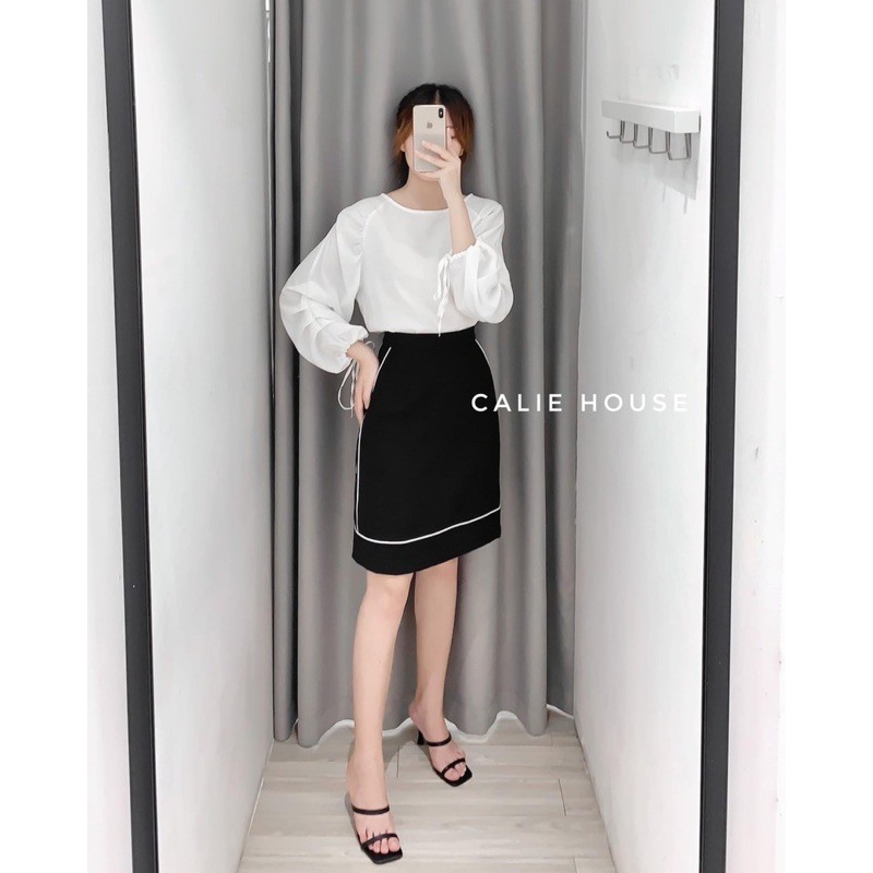 ÁO SƠ MI NỮ TAY BỒNG RÚT DÂY DÀI TAY