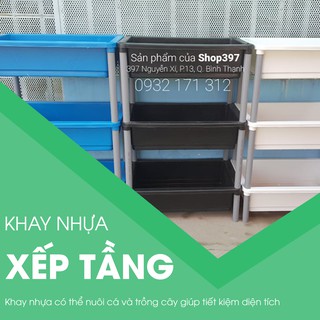 Khay nhựa xếp tầng nuôi cá