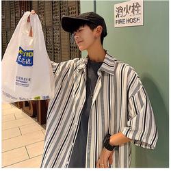 Áo Sơ Mi Nam Tay Ngắn Kẻ Sọc Phong Cách Retro Hàn Quốc | BigBuy360 - bigbuy360.vn