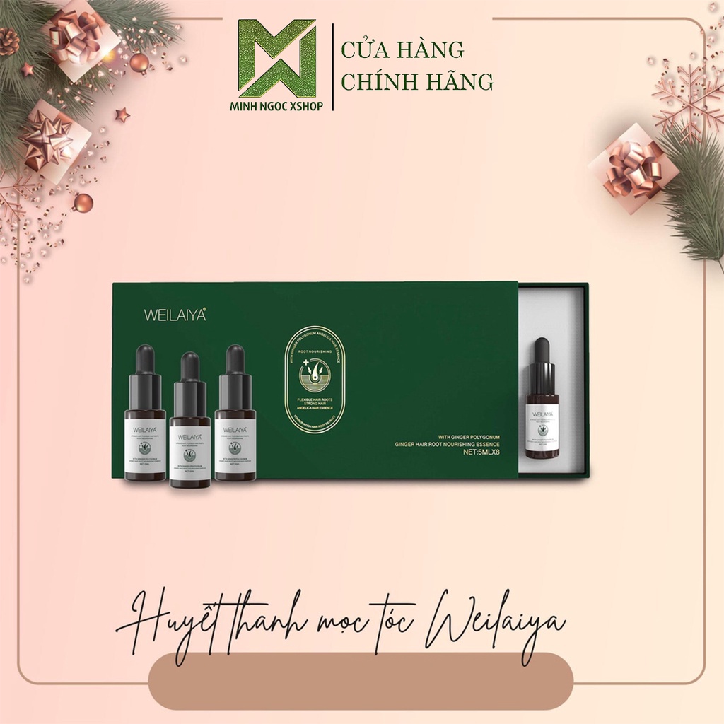 Huyết thanh WEILAIYA GINGER HAIR ROOT NOURISHING ESSENCE chống rụng kích mọc tóc set 8 lọ x 5ml